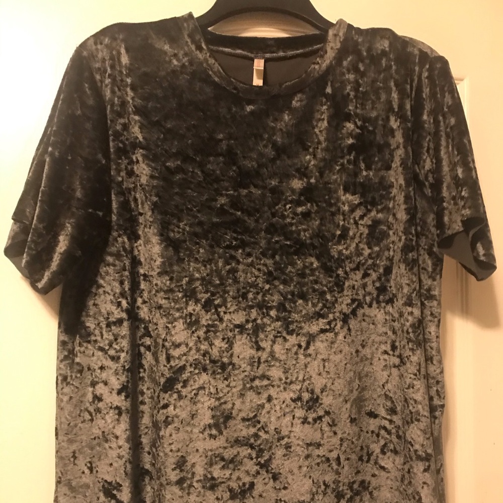Silver Velour T-Shirt